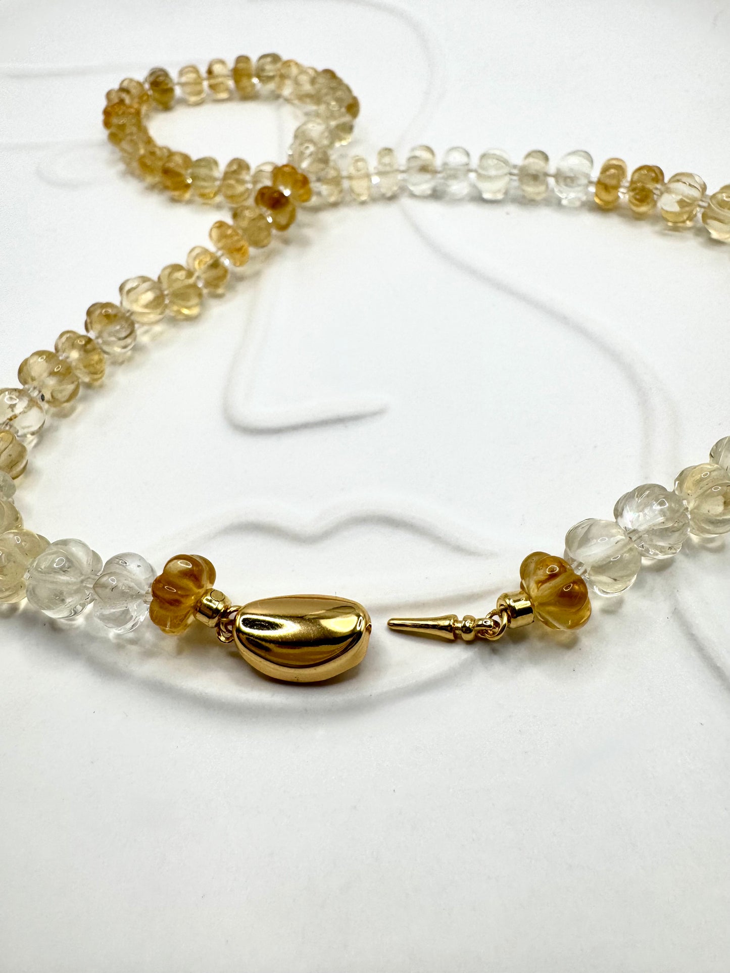Golden Dawn Citrine Necklace – Pumpkin Cut Gradient