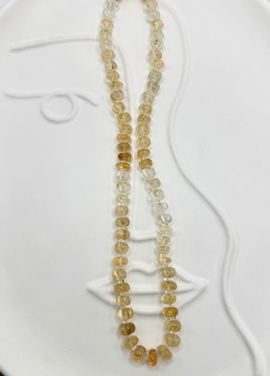 Golden Dawn Citrine Necklace – Pumpkin Cut Gradient