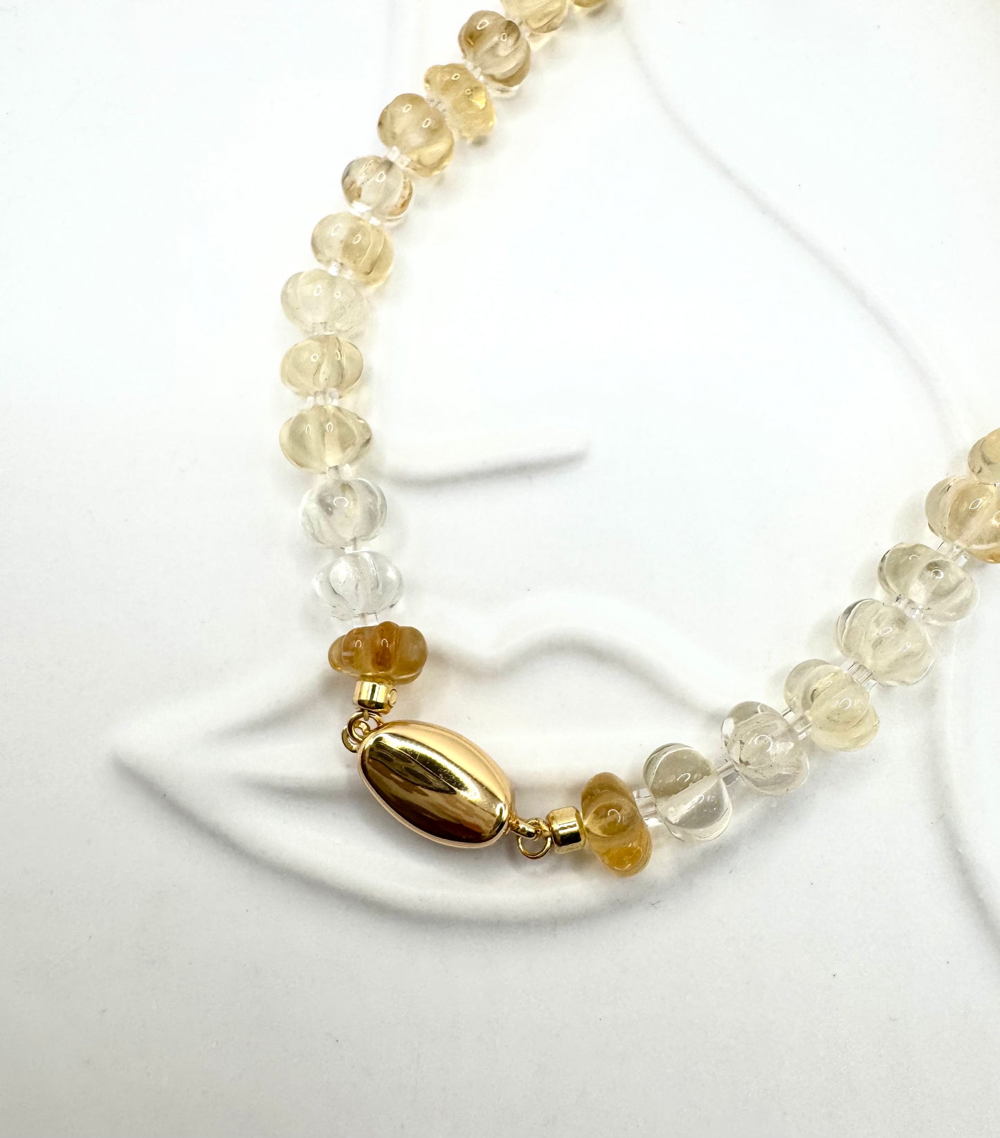 Golden Dawn Citrine Necklace – Pumpkin Cut Gradient