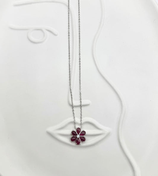 Rhodolite Bloom Necklace