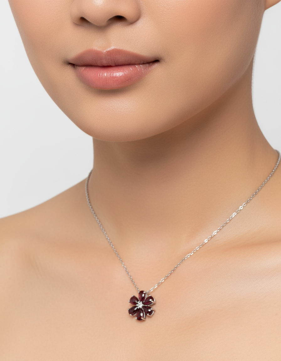 Rhodolite Bloom Necklace