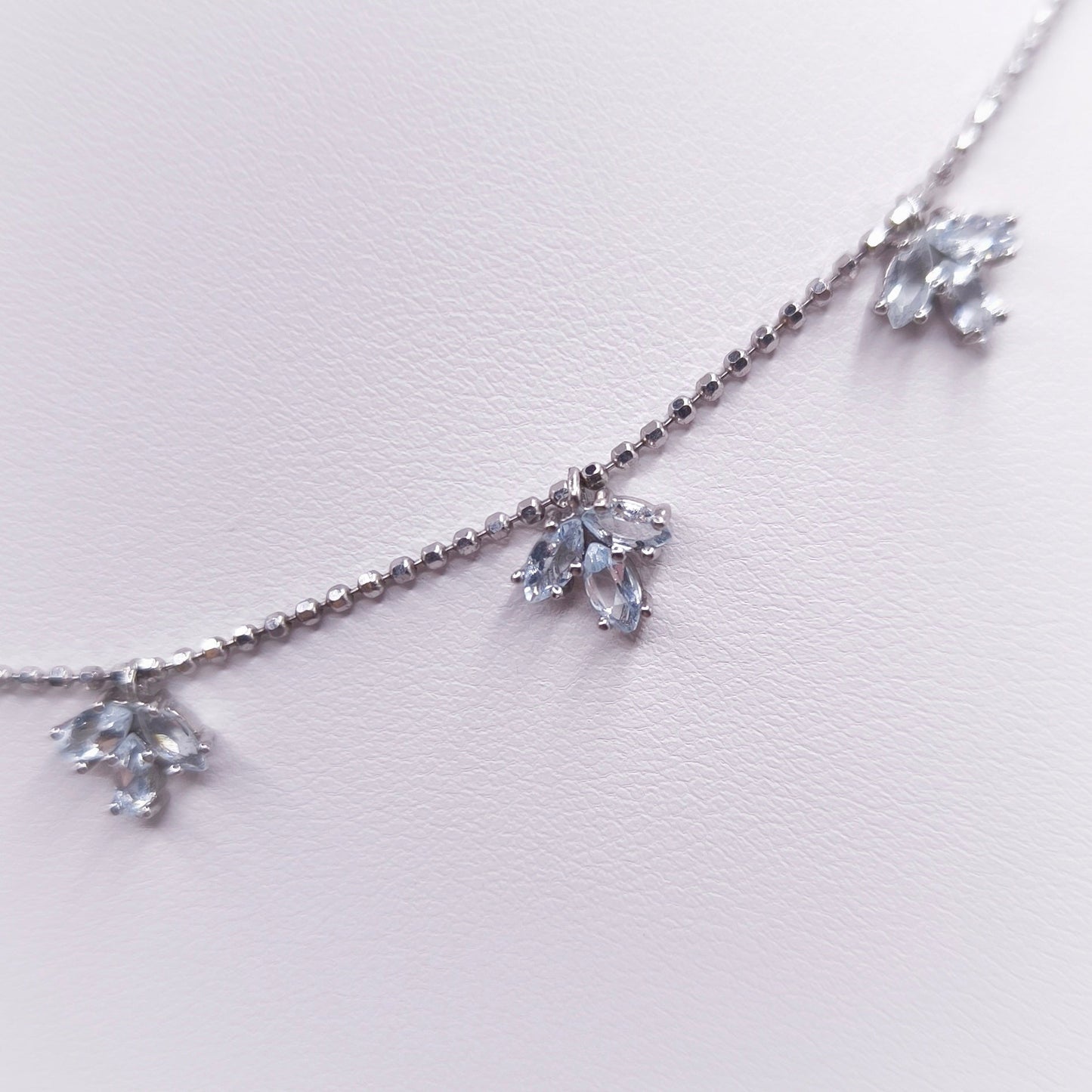 18K gold plated 925 sterling silver necklace with marquise-cut citrine gemstones