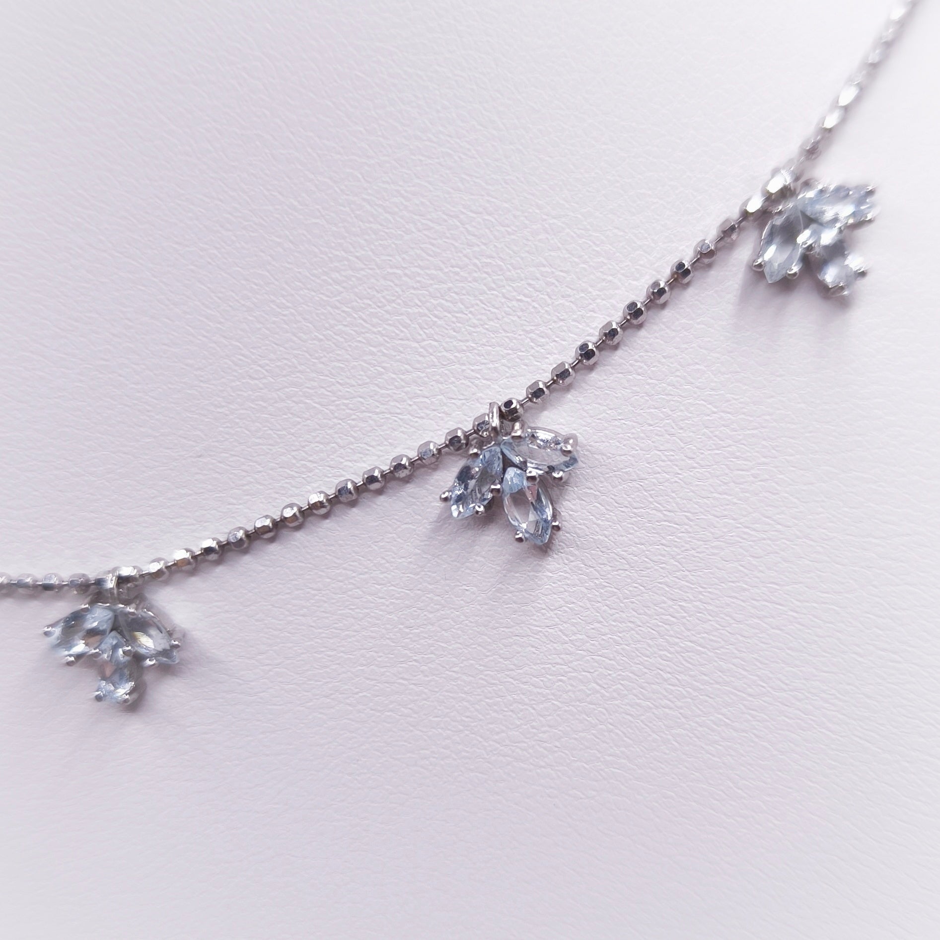 18K gold plated 925 sterling silver necklace with marquise-cut citrine gemstones